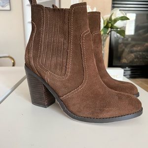 Sole Society Brown Suede Ankle Boots